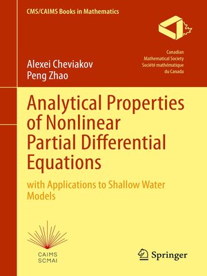cover image of Analytical Properties of Nonlinear Partial Differential Equations